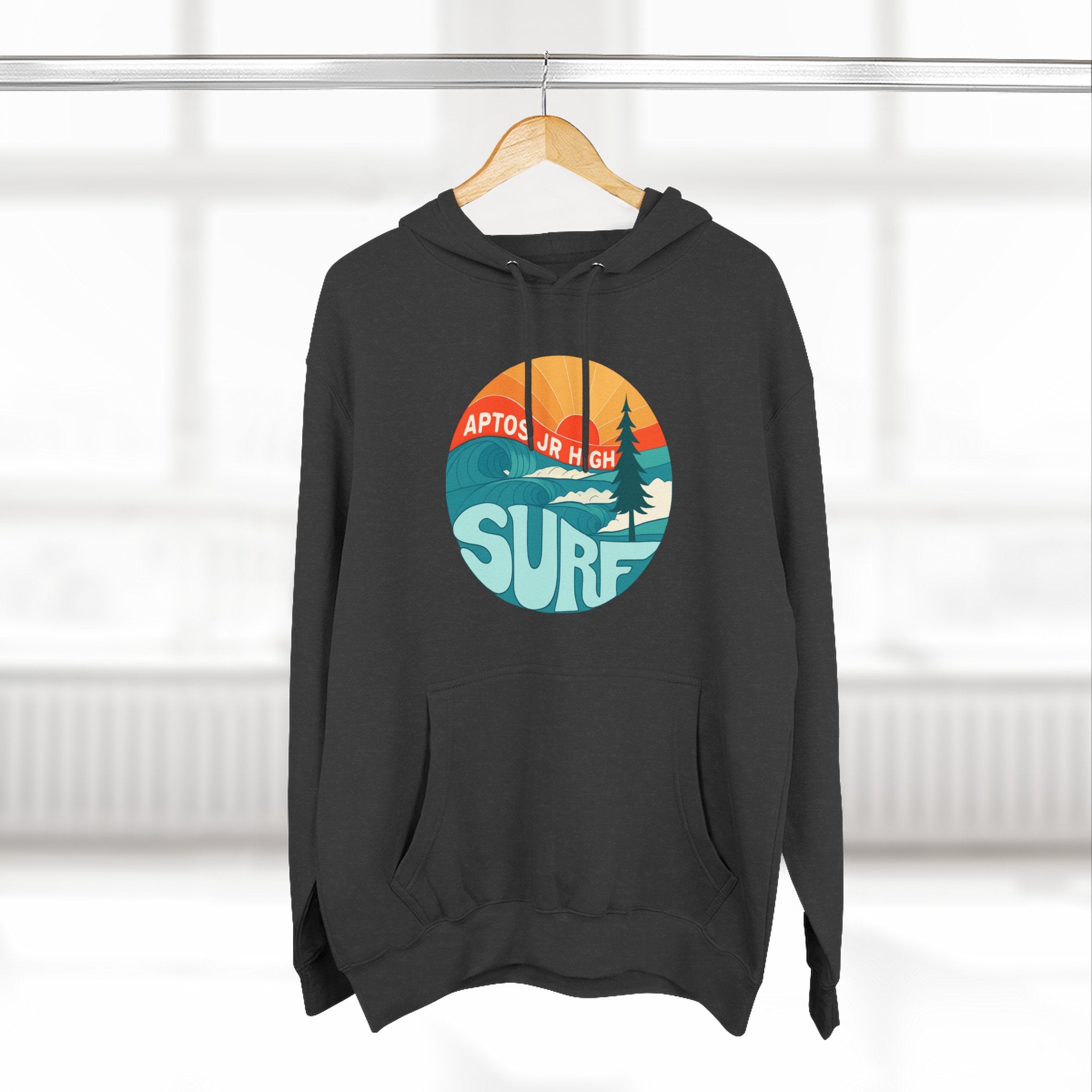 Aptos Junior High Surf Team Sunset Unisex - Pull-Over Cotton Blend Fleece Hoodie