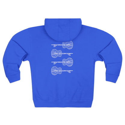 Ventana Santa Cruz Guitar Collab Unisex - Zip Cotton Blend Fleece Hoodie