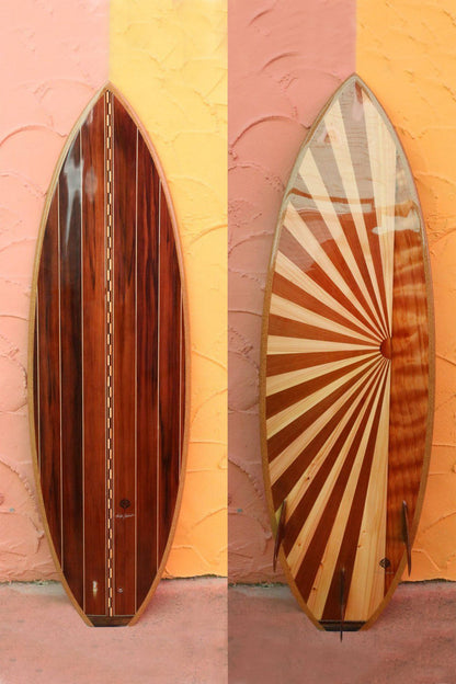 Wooden Surfboard - Sotola Sunburst Flyer 4&