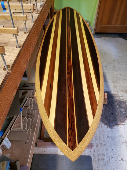 Wooden Surfboard - Sunburst Flyer 6’6”